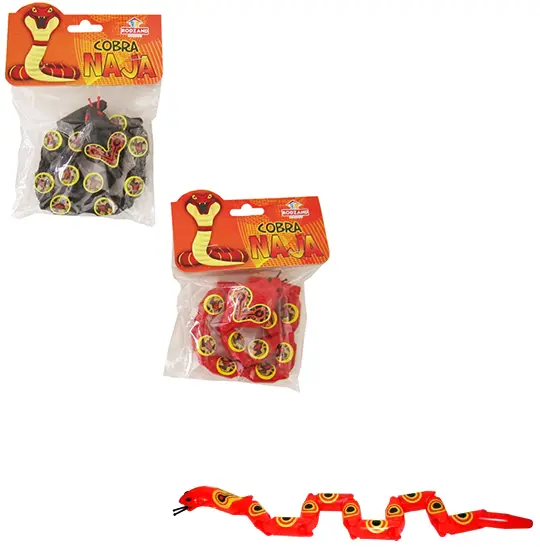 COBRA NAJA DE PLASTICO COLORS 40CM