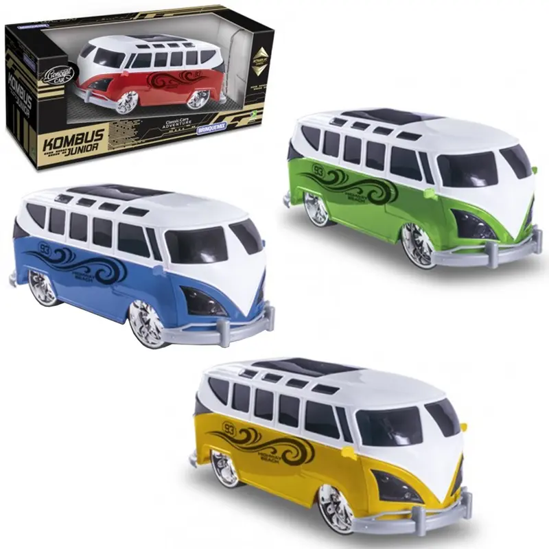 CARRO KOMBI KOMBUS JUNIOR CLASSIC CAR ADVENTURE RODA LIVRE 20,4X9,3X6,8CM