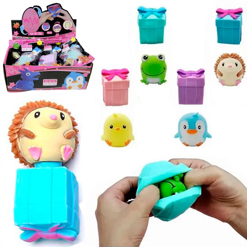 BICHINHOS CAIXA DE PRESENTE SURPRESA CUTE PET FLIP COLORS