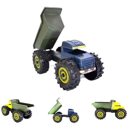 CAMINHAO CACAMBA / BASCULANTE SUPER 4X4 RODA LIVRE COLORS 12X29CM