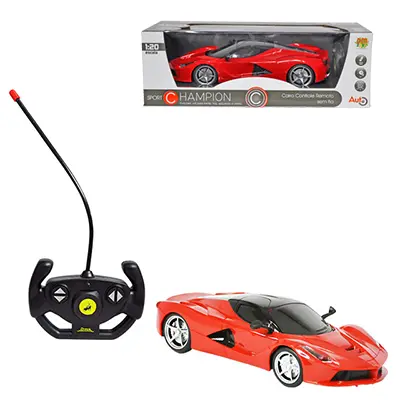 CARRO COM CONTROLE REMOTO SEM FIO SPORT COM LUZ A PILHA NA CAIXA
