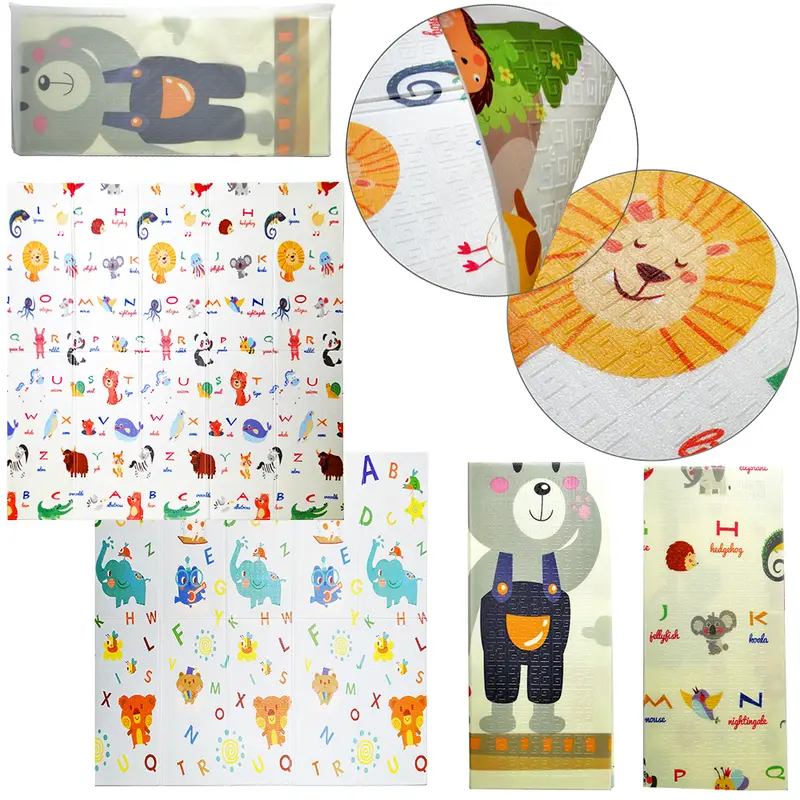 TAPETE TATAME DE EVA PARA ATIVIDADE INFANTIL ESTAMPADO DOBRAVEL 200X180CM 5MM
