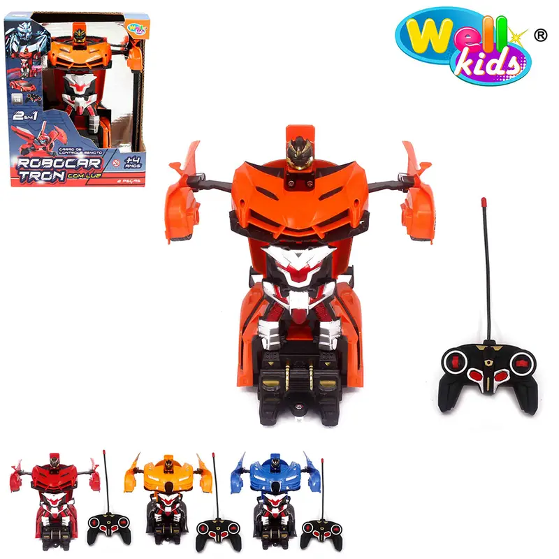 ROBO TRANSFORME CARRO COM CONTROLE REMOTO SEM FIO CARROTRON WELLKIDS