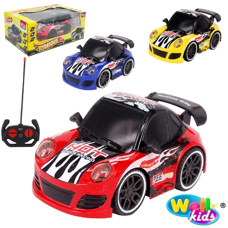 CARRO COM CONTROLE REMOTO SEM FIO RACE POSSANTES 7 FUNCOES COM LUZ A PILHA WELLKIDS