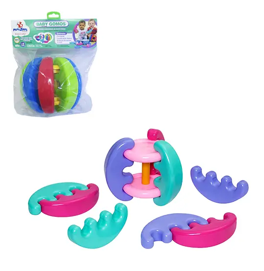 BOLA BABY GOMOS DIDATICO COLORS NA SOLAPA