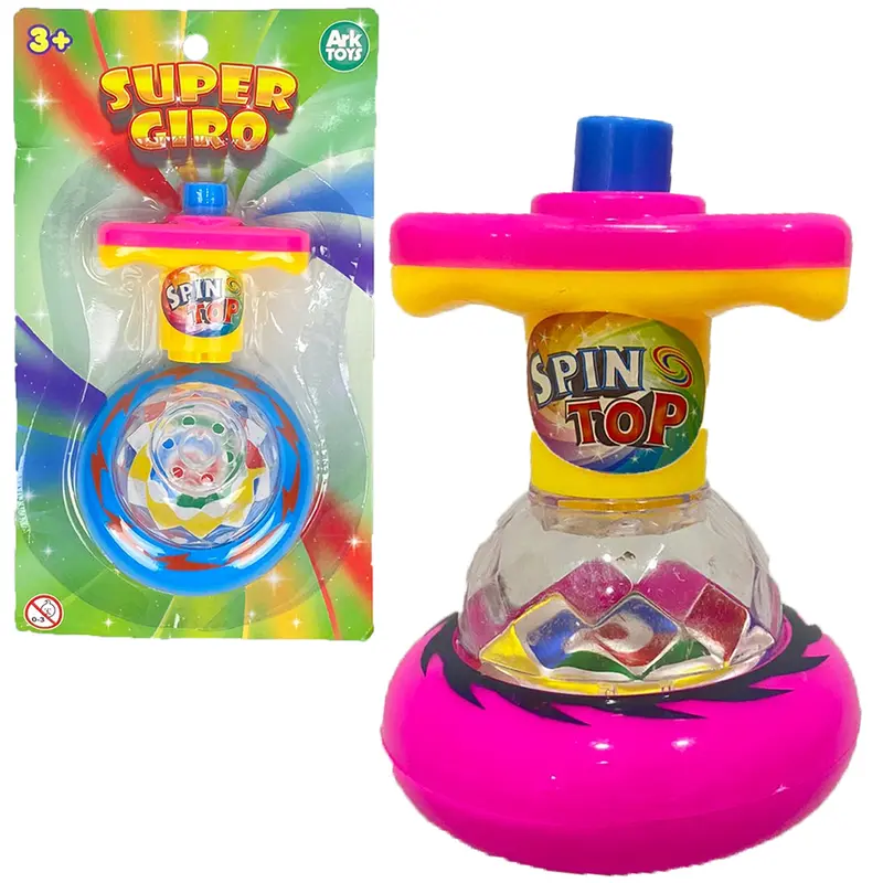 PIAO COM LANCADOR + LUZ SUPER GIRO COLORS A BATERIA NA CARTELA
