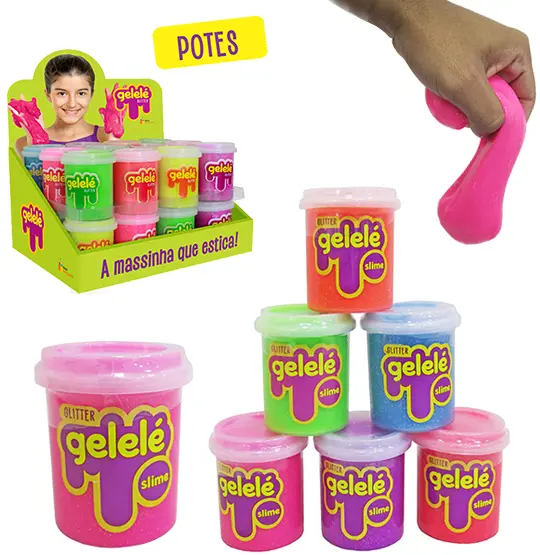 GELEINHA SLIME / GELELE COM GLITTER COLORS 152G DP PLAY