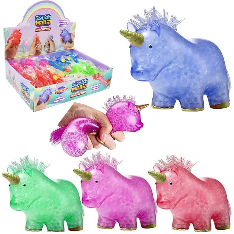 UNICORNIO SPREM BALL SQUISH MANIA COLORS 10,5X7X4CM