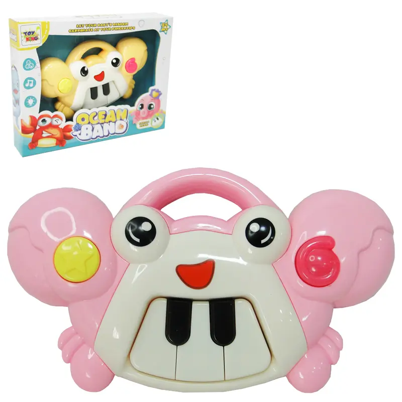 TECLADO / PIANO MUSICAL INFANTIL BICHINHOS SORTIDOS COM LUZ A PILHA NA CAIXA