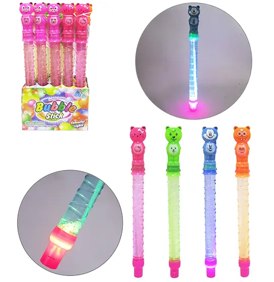 LANCA BOLHA DE SABAO BUBBLE STICK BICHINHOS COM LUZ A BATERIA