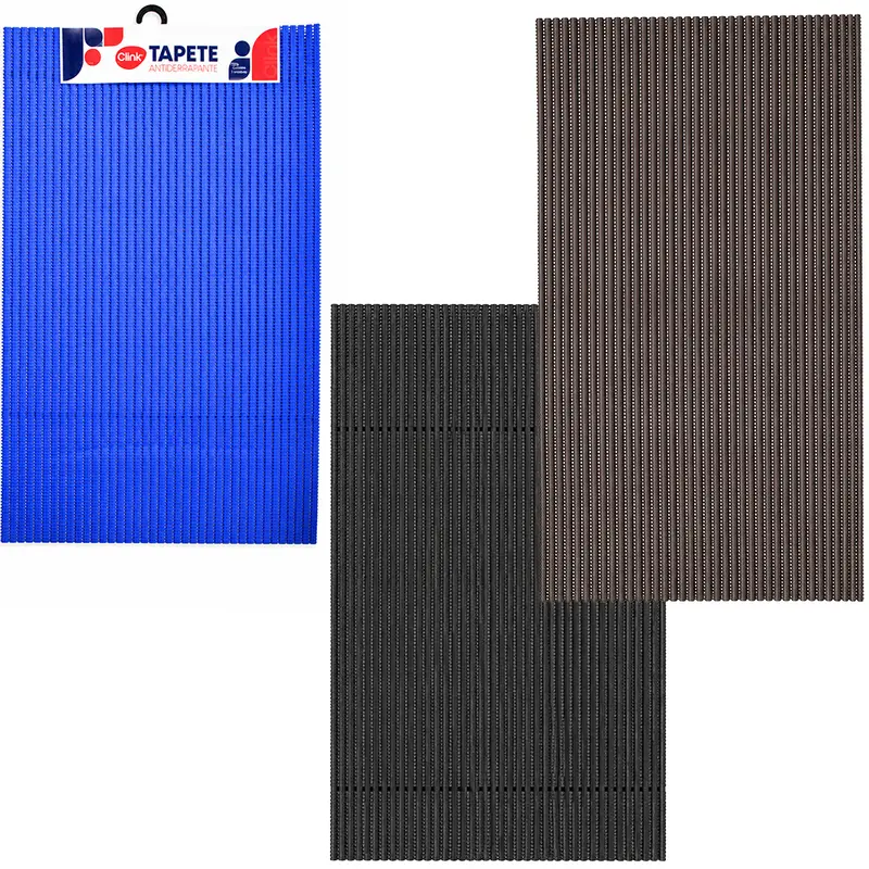 TAPETE DE PVC RETANGULAR ANTIDERRAPANTE COLORS 65X40CM