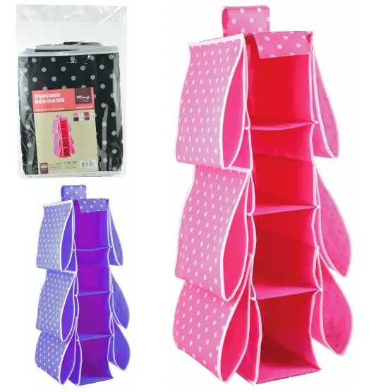 ORGANIZADOR DE PVC / TNT DOBRAVEL MULTIUSO POA COM 10 DIVISORIAS 78X30X18CM