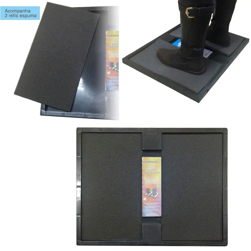 TAPETE HIGIENIZADOR RETANGULAR 50X40CM NA SOLAPA CVD