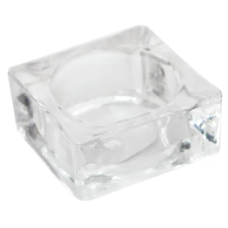 PORTA VELA / CASTICAL DE VIDRO QUADRADO 5,3X2,2CM