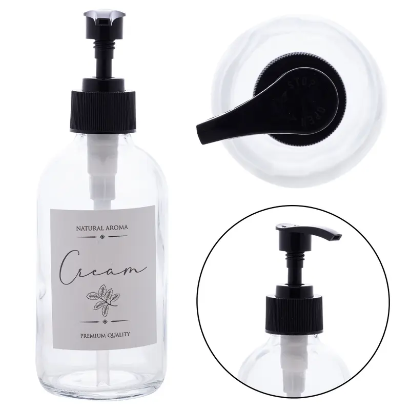 PORTA CREME DE VIDRO REDONDO CREAM 250ML