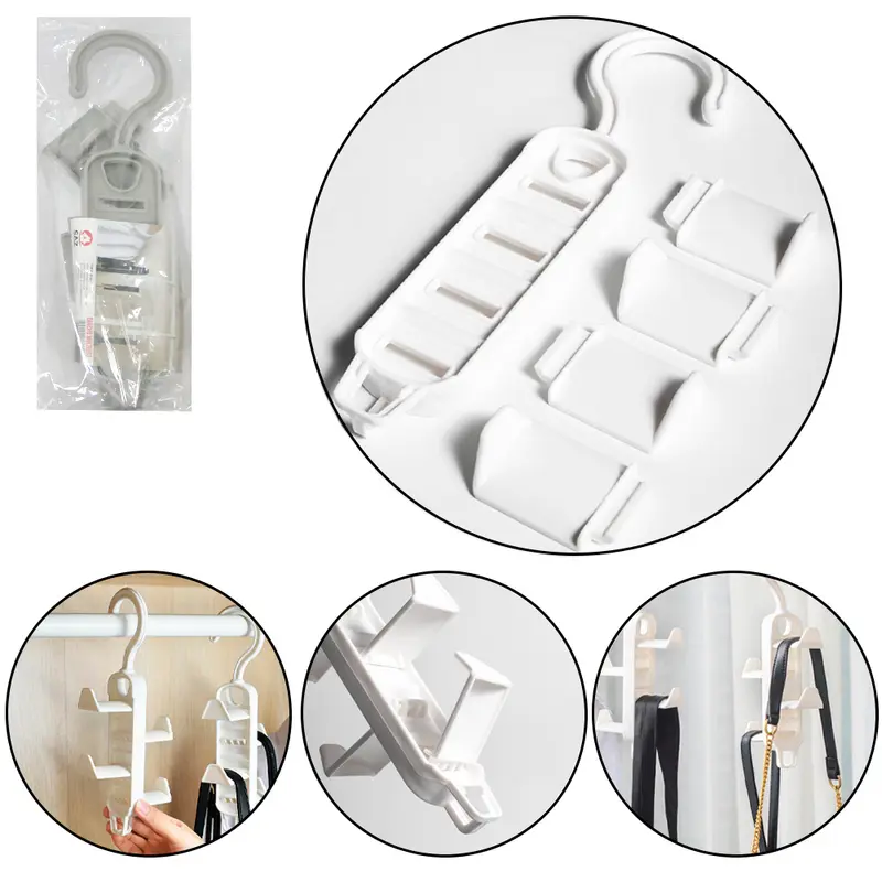 CABIDE GANCHO DE PLASTICO COM 4 GANCHOS 26X12X6,5CM