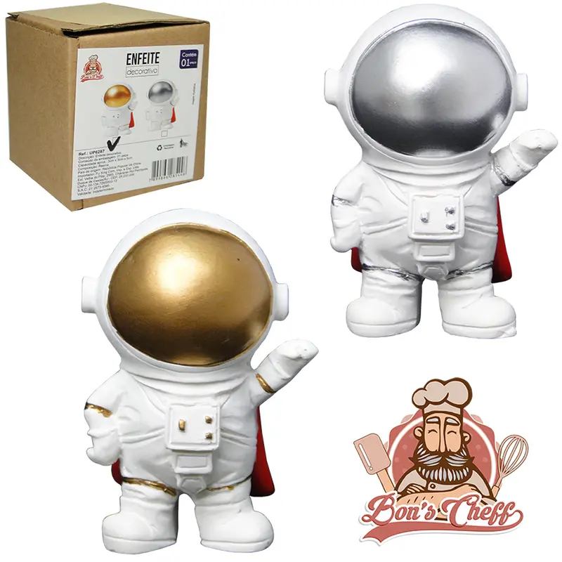 ENFEITE ASTRONAUTA COM CAPA DE RESINA 5X3CM