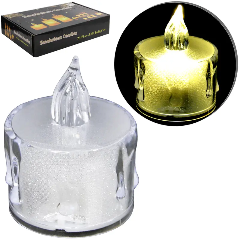 VELA DECORATIVA ELETRONICA DE LED A BATERIA 5X4CM DE Ø