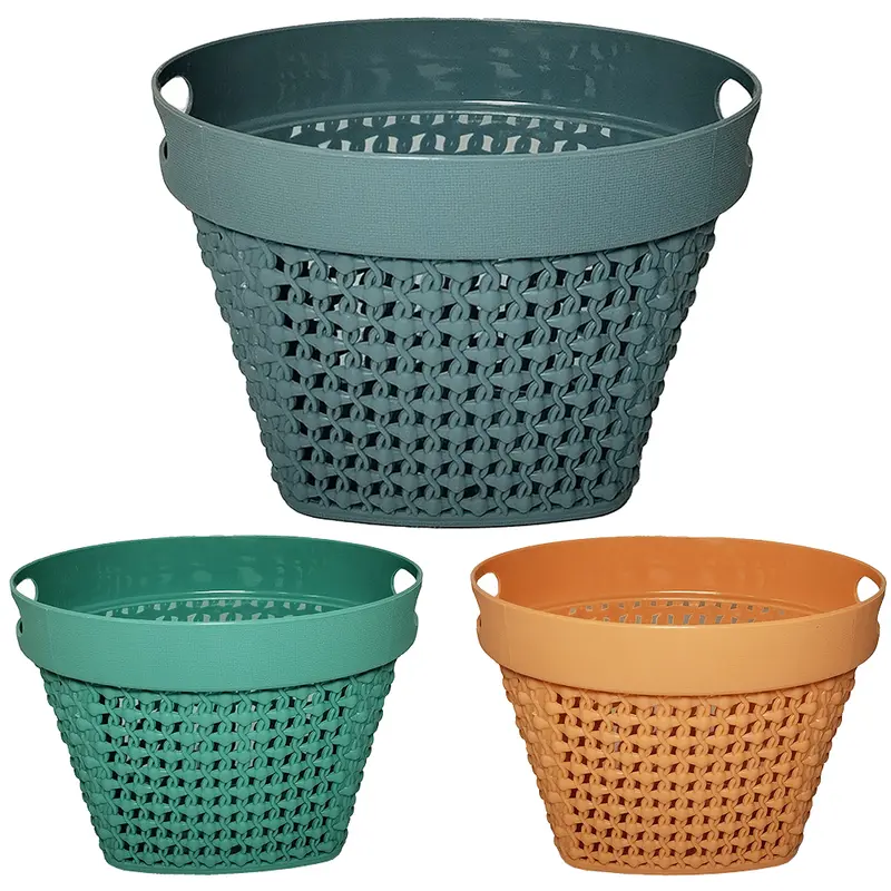 CESTO ORGANIZADOR DE PLASTICO OVAL COLORS 17X12,5X11CM
