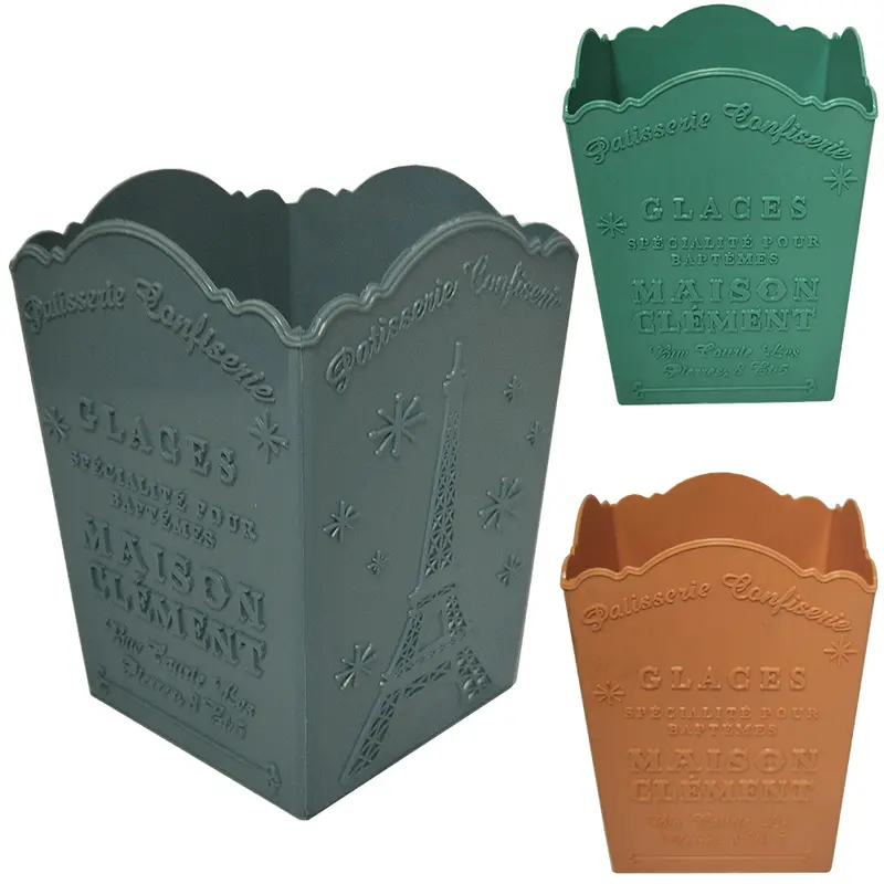 PORTA TRECO / CANETA / LAPIS DE PLASTICO QUADRADO PARIS COLORS 11X8CM