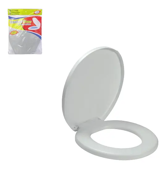 ASSENTO SANITARIO RIGIDO CINZA COMFORT SHOW 43,5X37X4CM