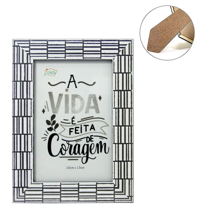 PORTA RETRATO 10X15 COM MOLDURA DE PLASTICO TMD