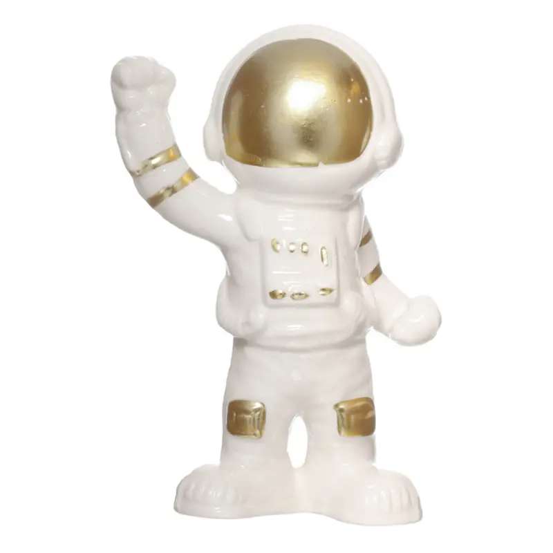 ENFEITE ASTRONAUTA TCHAU DE PORCELANA 12,5X7CM
