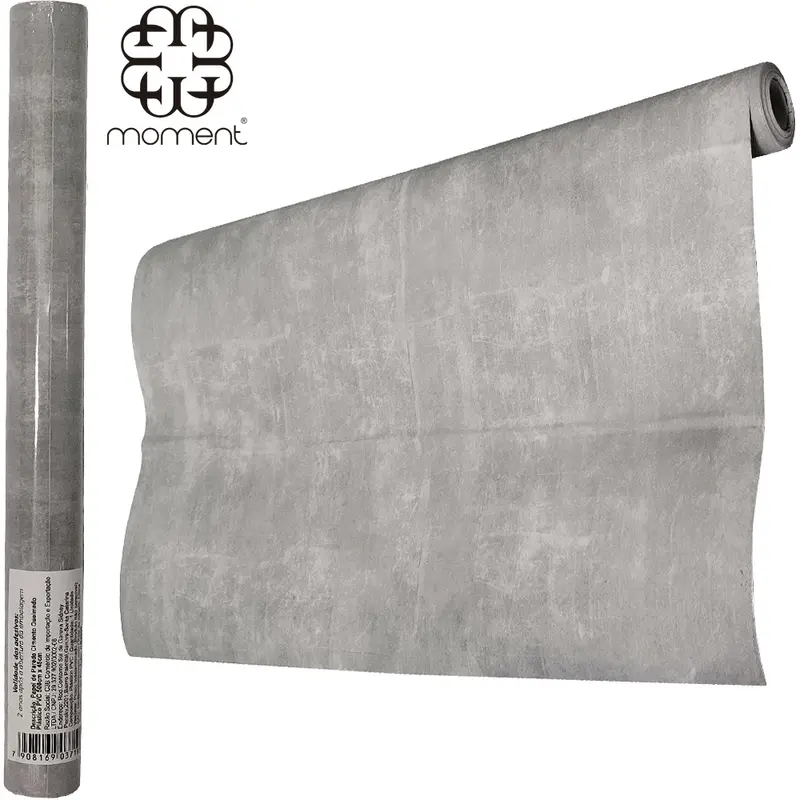 PAPEL DE PAREDE ROLO AUTOADESIVO CIMENTO QUEIMADO 45CMX5M
