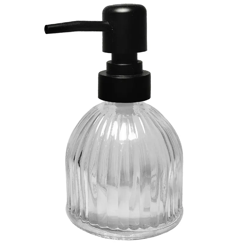 PORTA SABONETE LIQUIDO DE VIDRO REDONDO 220ML