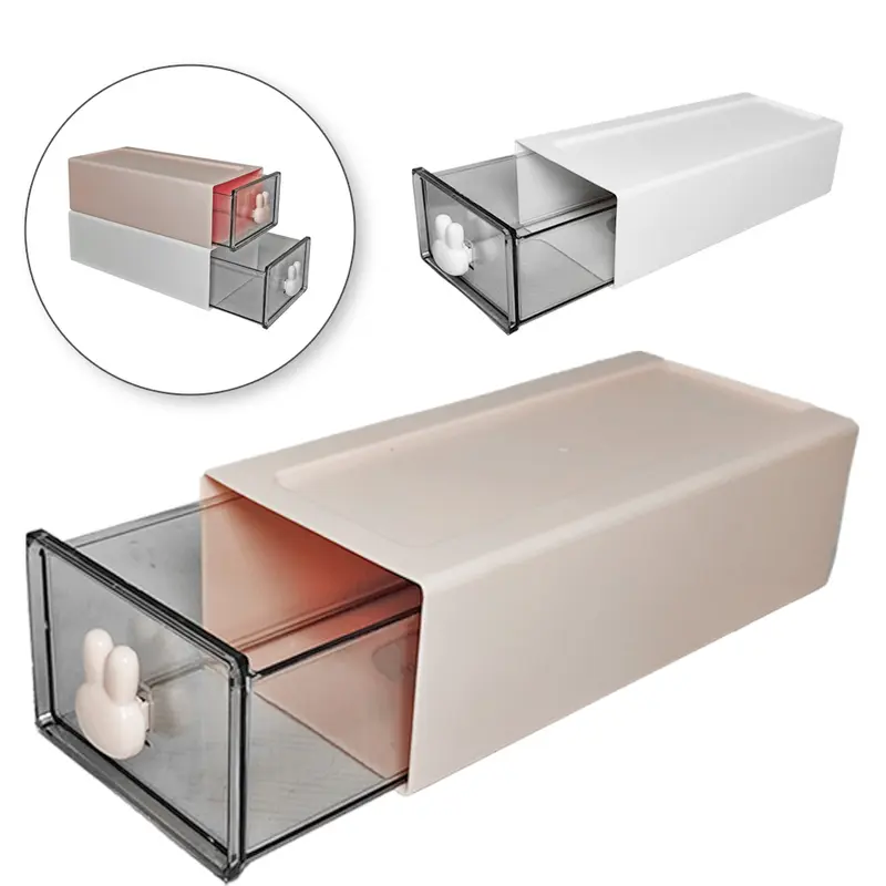 GAVETA ORGANIZADOR DE PLASTICO RETANGULAR EMPILHAVEL 17X8X5,5CM
