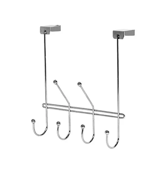 CABIDE GANCHO ARAMADO PARA PORTA COM 6 GANCHOS CROMADO MAXX 55X30X24CM