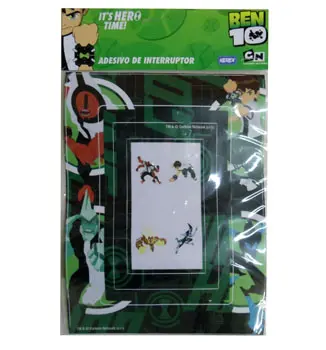 ADESIVO DE PAREDE INTERRUPTOR BEN 10 21X15CM