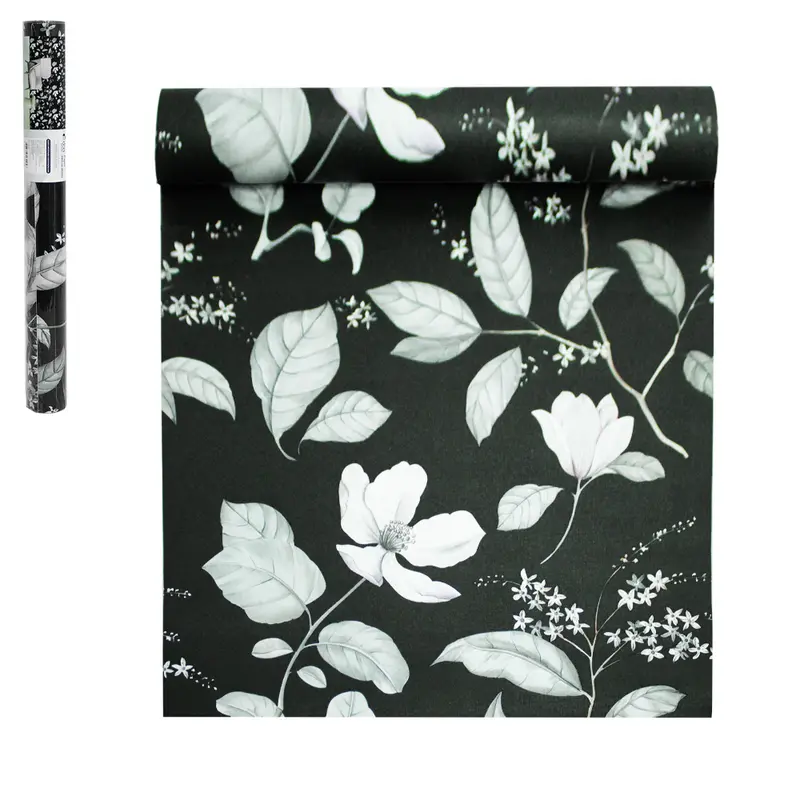PAPEL DE PAREDE ROLO AUTOADESIVO FOLHAS DCA DECOR 45CMX5M