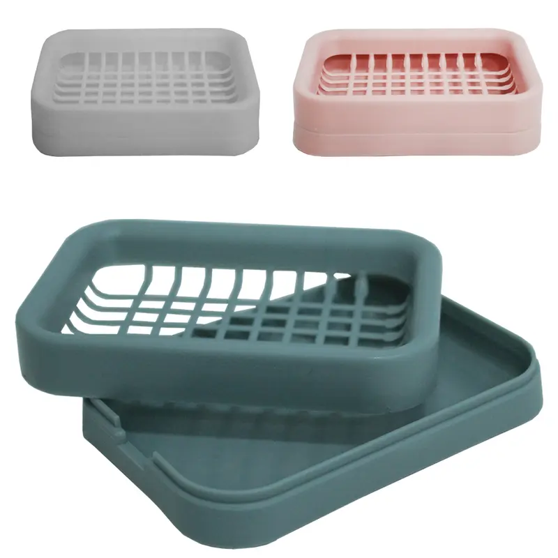 SABONETEIRA DE PIA DE PLASTICO RETANGULAR COM ESCORREDOR 12X8X3,5CM