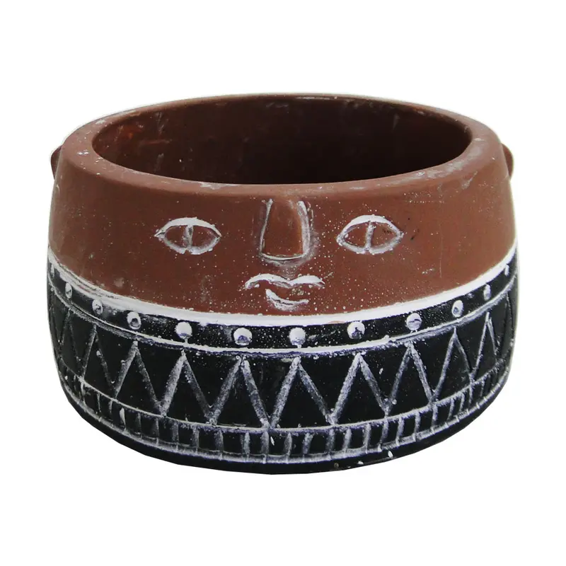 VASO DECORATIVO DE CIMENTO REDONDO 7,5X15CM DE Ø