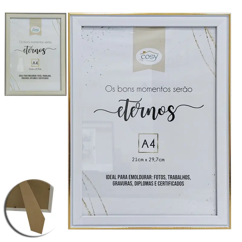 QUADRO PARA DIPLOMAS / CERTIFICADOS A4 DE PLASTICO TMD 29,7X21CM