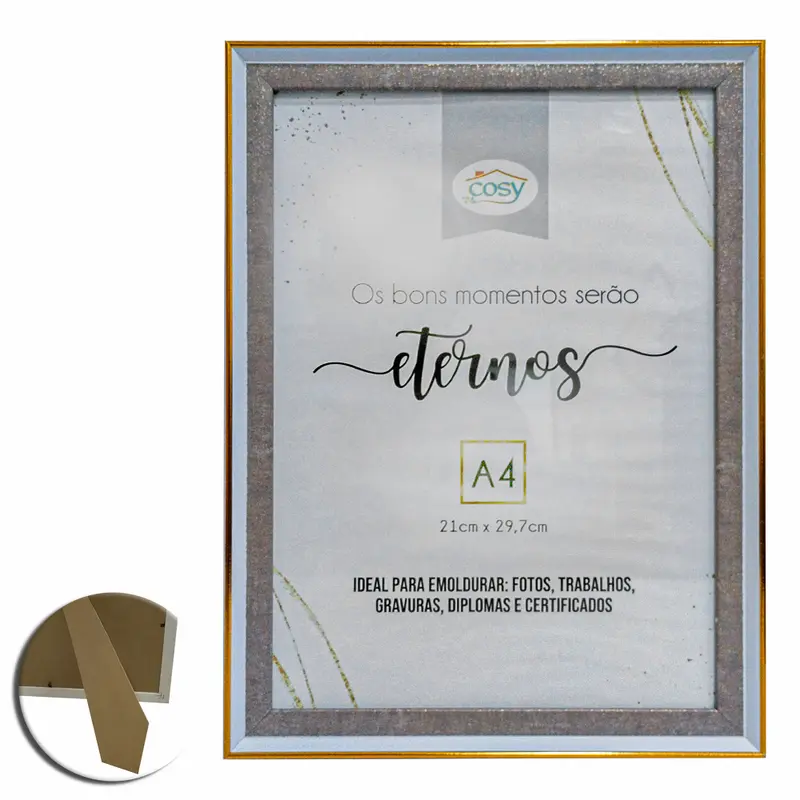 QUADRO PARA DIPLOMAS / CERTIFICADOS A4 DE PLASTICO TMD 29,7X21CM