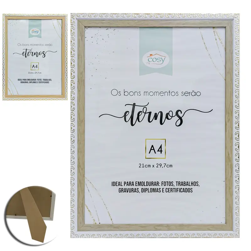 QUADRO PARA DIPLOMAS / CERTIFICADOS A4 DE PLASTICO TMD 29,7X21CM