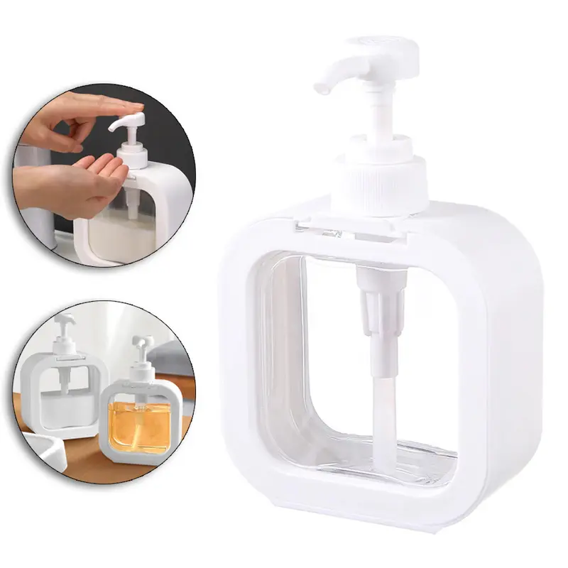PORTA SABONETE LIQUIDO DE PLASTICO QUADRADO 300ML