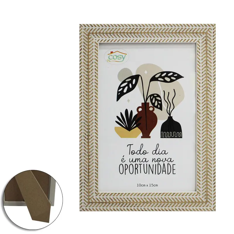 PORTA RETRATO 10X15 COM MOLDURA DE PLASTICO TMD