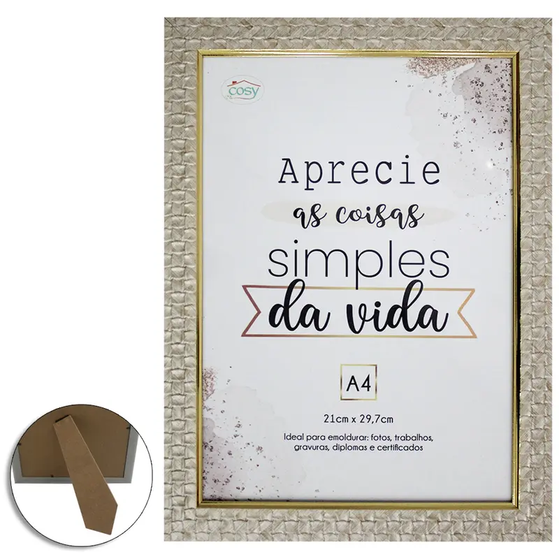 QUADRO PARA DIPLOMAS / CERTIFICADOS A4 DE PLASTICO TMD 29,7X21CM