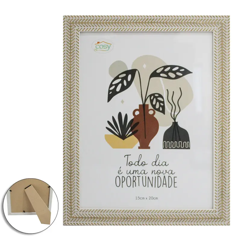 PORTA RETRATO 15X20 COM MOLDURA DE PLASTICO TMD