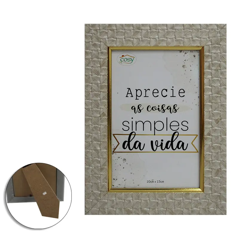 PORTA RETRATO 10X15 COM MOLDURA DE PLASTICO TMD