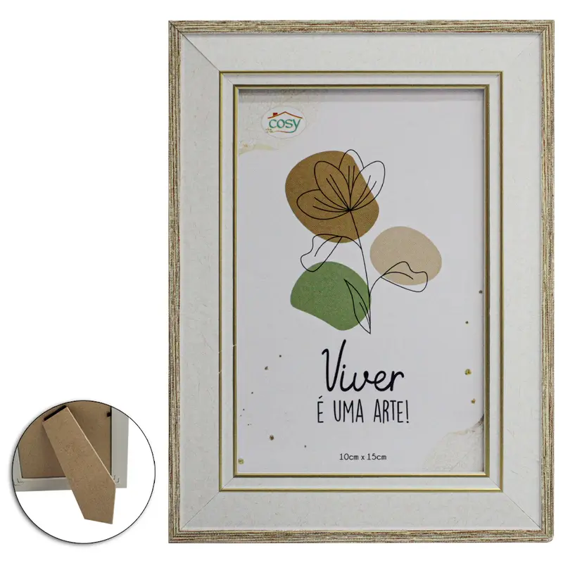 PORTA RETRATO 10X15 COM MOLDURA DE PLASTICO TMD