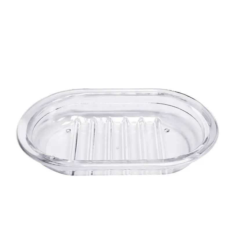 SABONETEIRA DE PIA DE ACRILICO OVAL CRISTAL PREMIUM 14,5X9,5CM