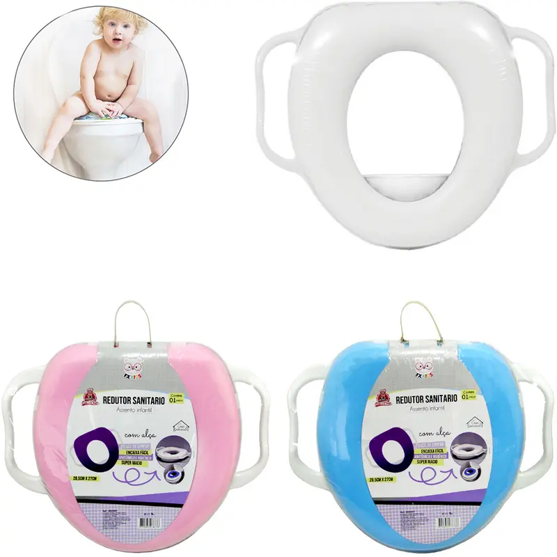 ASSENTO REDUTOR SANITARIO INFANTIL COM ALCA 28,5X27X7CM