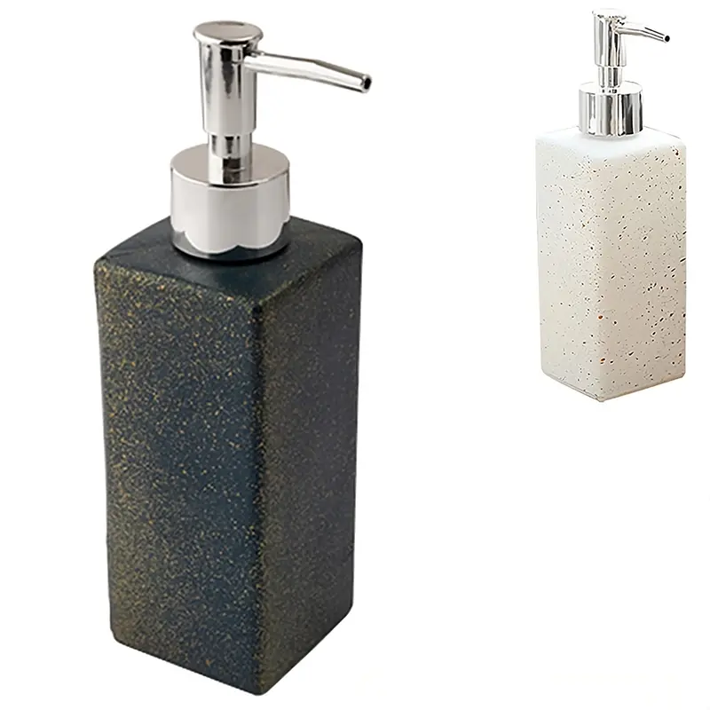 PORTA SABONETE LIQUIDO DE VIDRO QUADRADO 320ML
