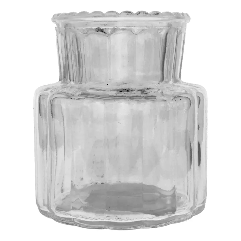 VASO DE VIDRO REDONDO 8,5X7,5CM DE Ø