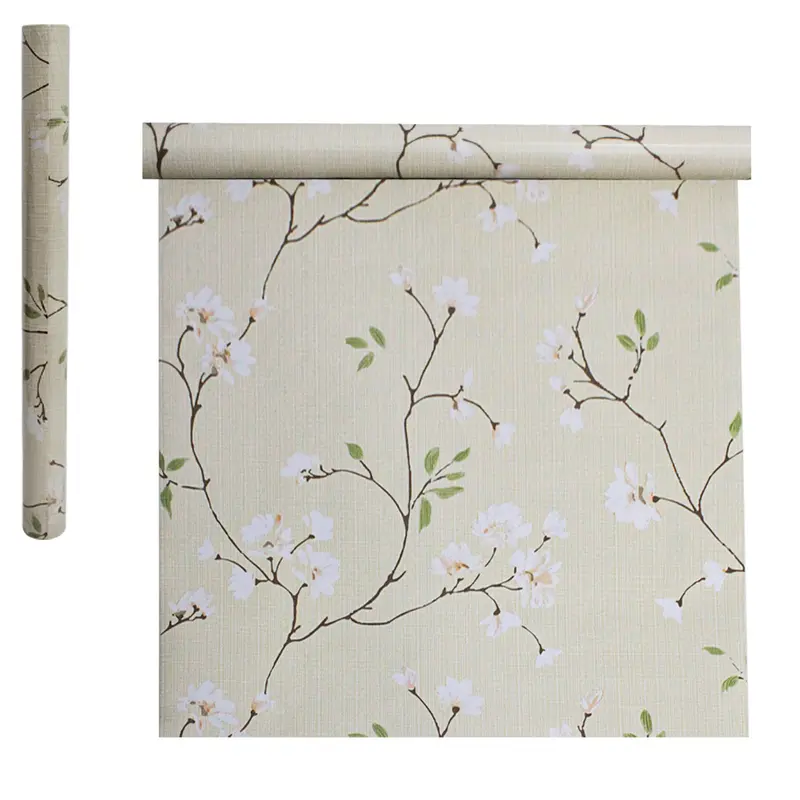 PAPEL DE PAREDE ROLO AUTOADESIVO FLORES 45CMX5M
