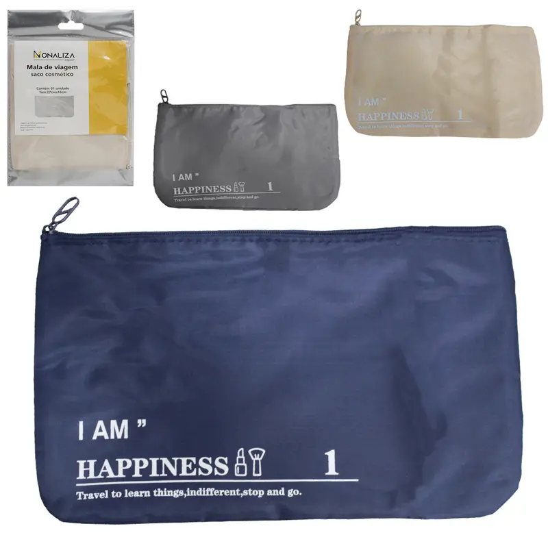 MALA ORGANIZADOR DE VIAGEM SACO DE ARRUMACAO PARA COSMETICO DE POLIESTER 27X16CM